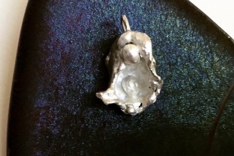 Watercast Silver Pendant