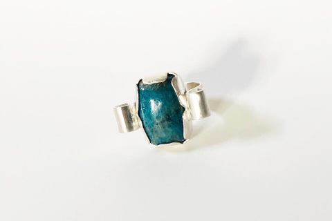 Greek Blue Apatite Ring