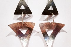 Silver Triangle Earrings