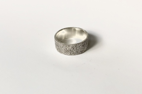 Silver Ring Band with Fused Silver Coating